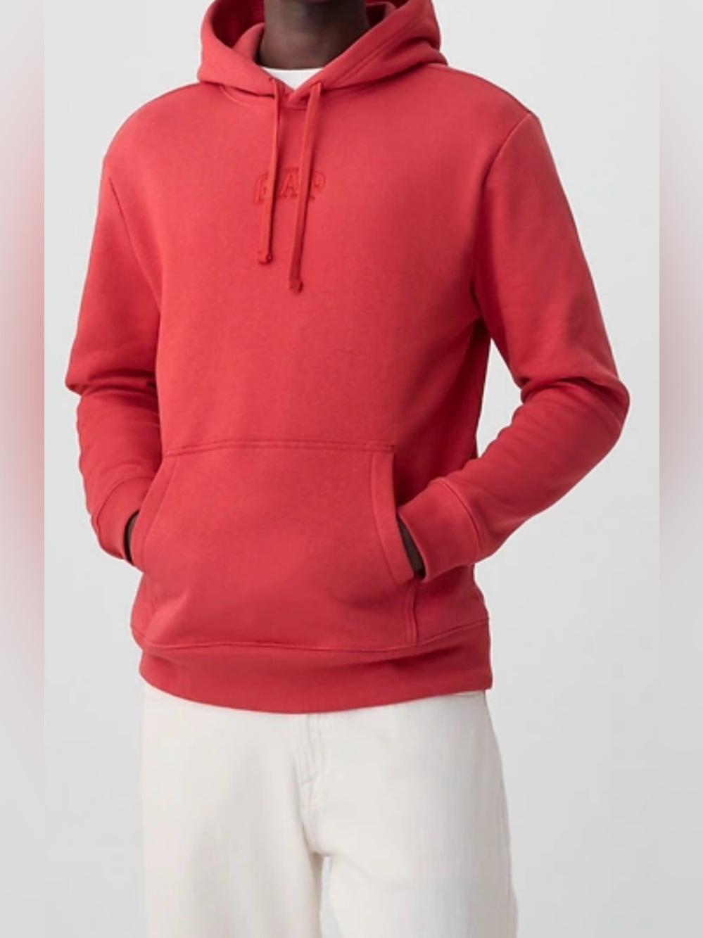 NWT GAP Men’s XL Mini Logo Pullover Hoodie Weathered Red